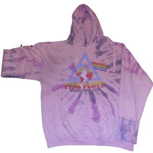 Pink Floyd Tie Dye Sweatshirt Hoodie World Tour 1973 Perryscope Unisex Size 1X